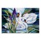 Stupell Industries Swans with Abstract Pond Ripples Wall Plaque Design by Jody Bergsma